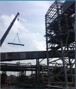 Pengangkatan dan Ereksi Rangka Baja Menggunakan Mobile Crane